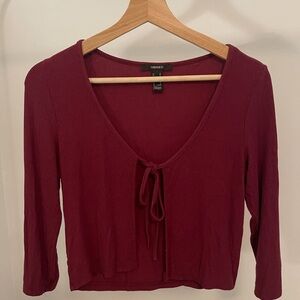 Forever 21 | Burgundy Ribbed Top